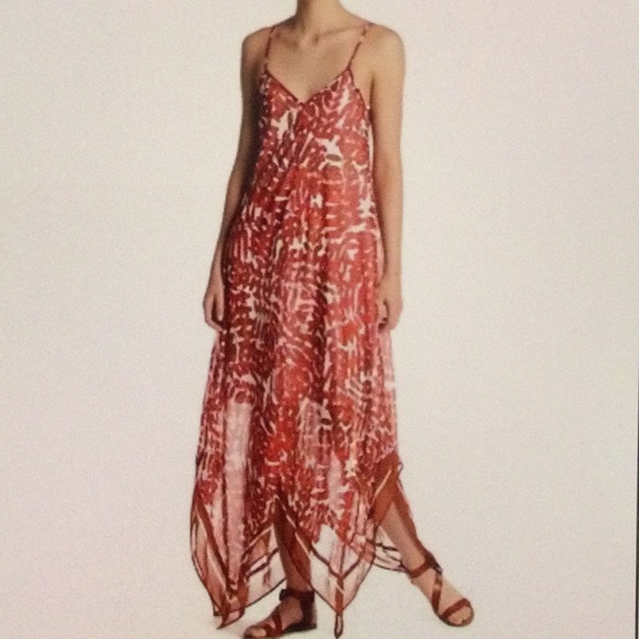 Taylor Dresses & Skirts - Taylor Dress Asymmetrical Hem Maxi Dress Size 8 Bright Color